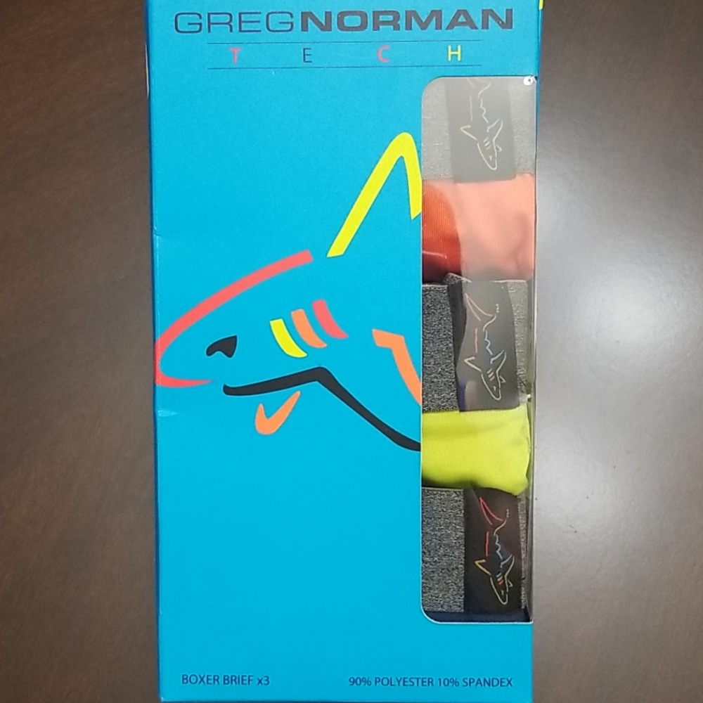 3 Greg Norman Tech Boxer Brief Neon Colors Modern